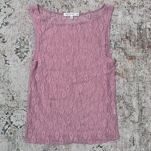 Pink lace tank